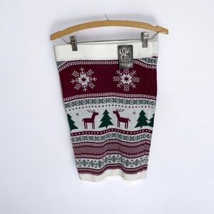 Ugly Christmas Sweater Skirt NWT Medium Red Green Women’s